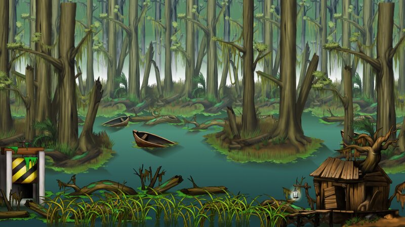 Swamp with Boats