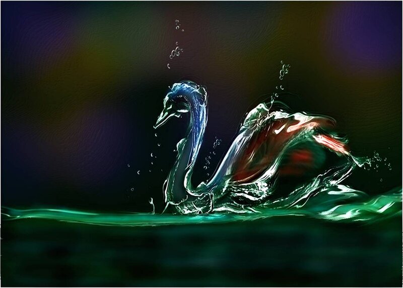 Swan Made of Water — Green