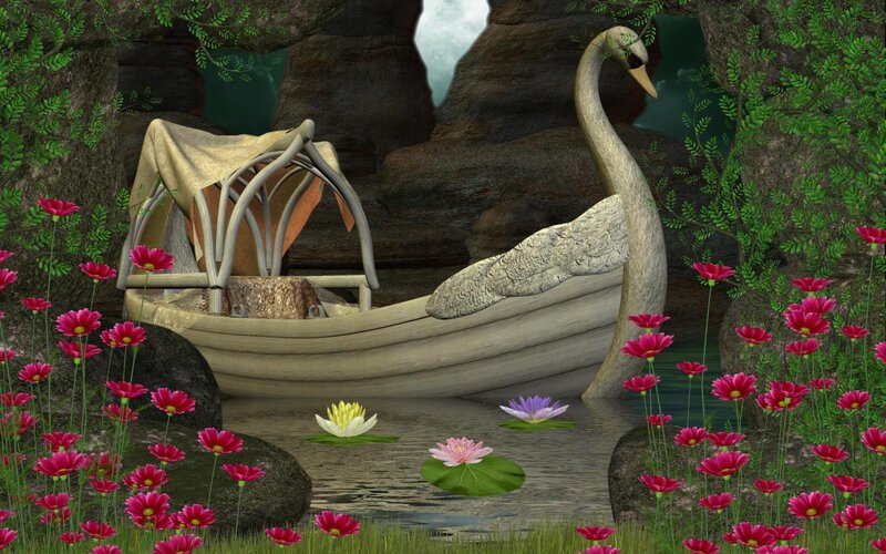 Swan-shaped Boat — Green
