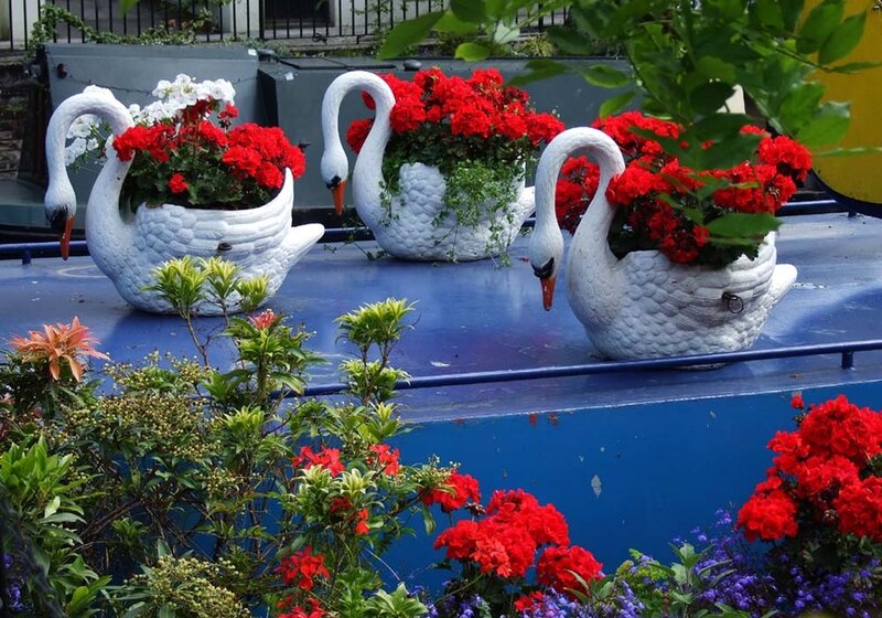 Swan-shaped Planters