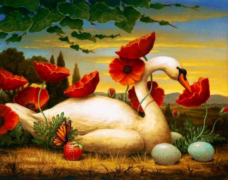 Swan with Eggs