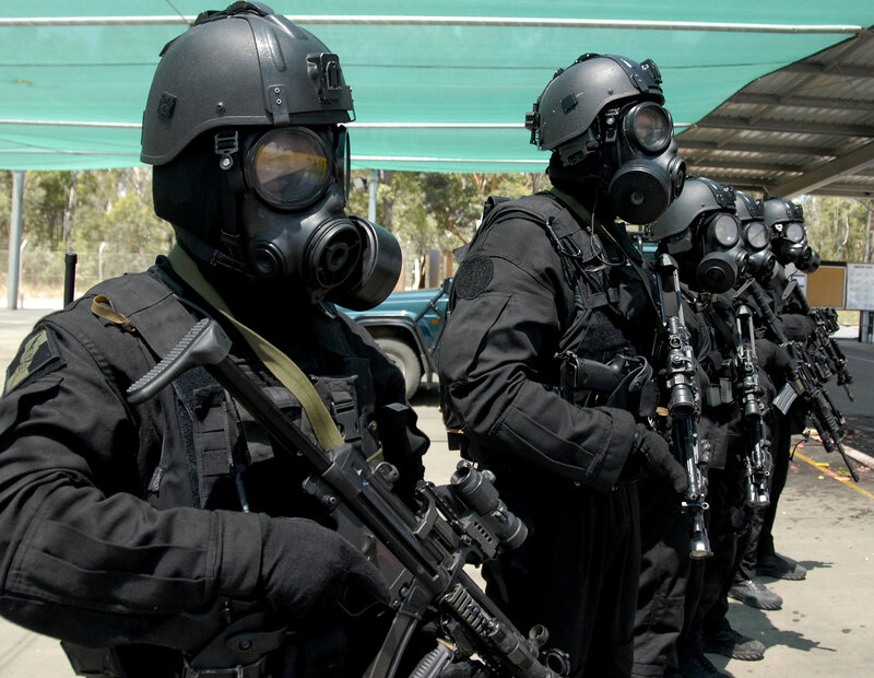 SWAT team in tactical gear