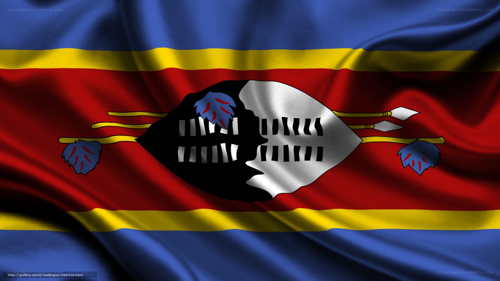 Swaziland flag waving