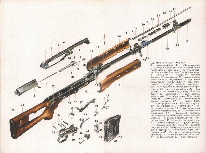 SWD rifle exploded view diagram