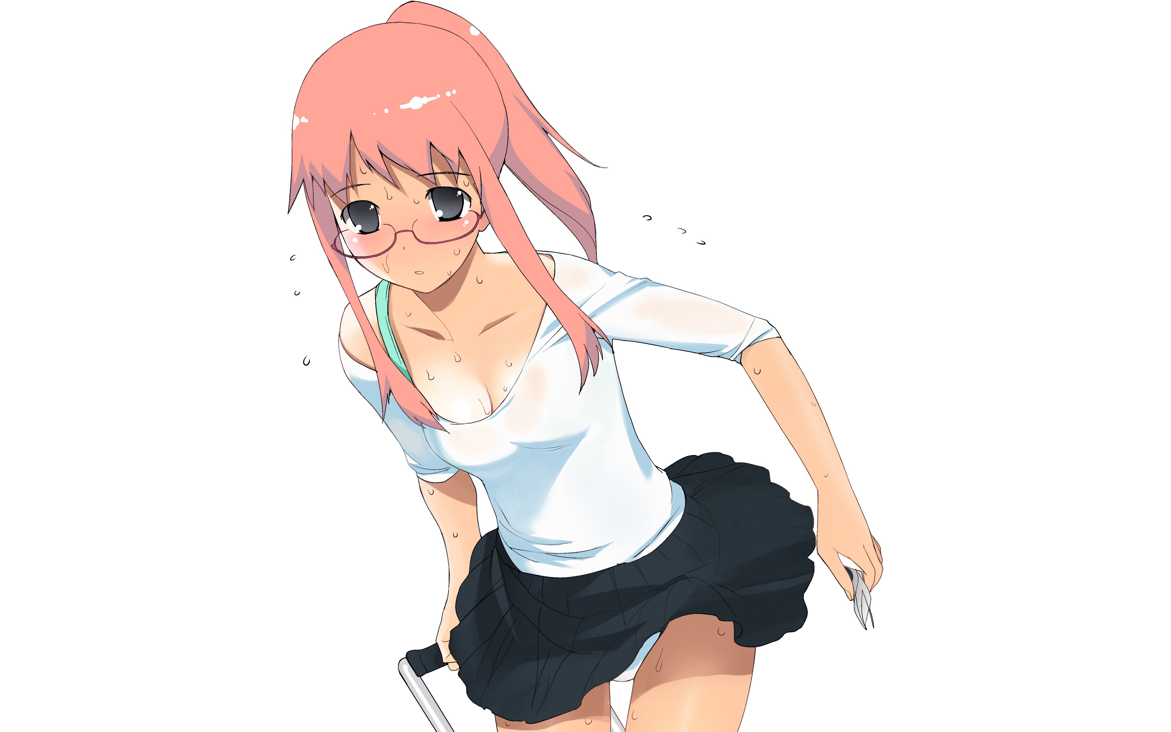 sweating anime girl