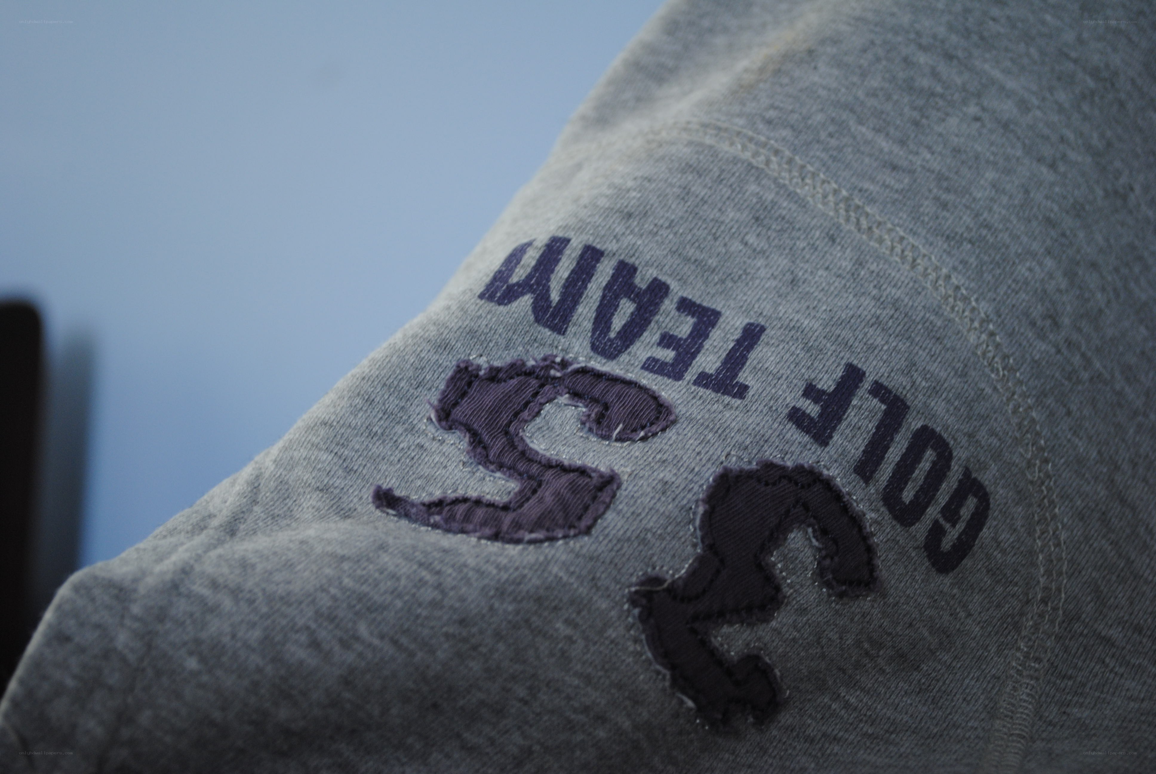 sweatshirt with golf team embroidery
