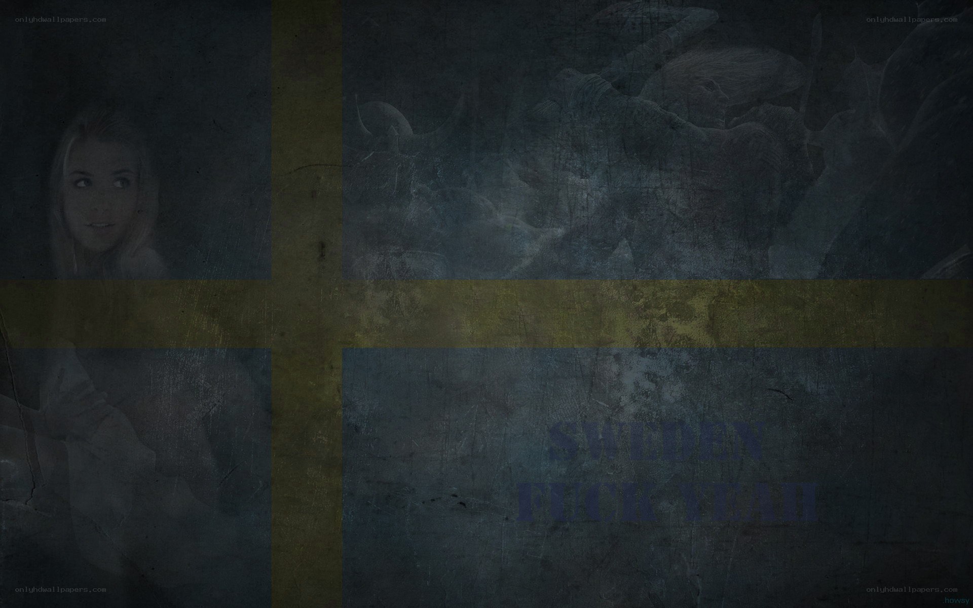 Sweden flag with text overlay