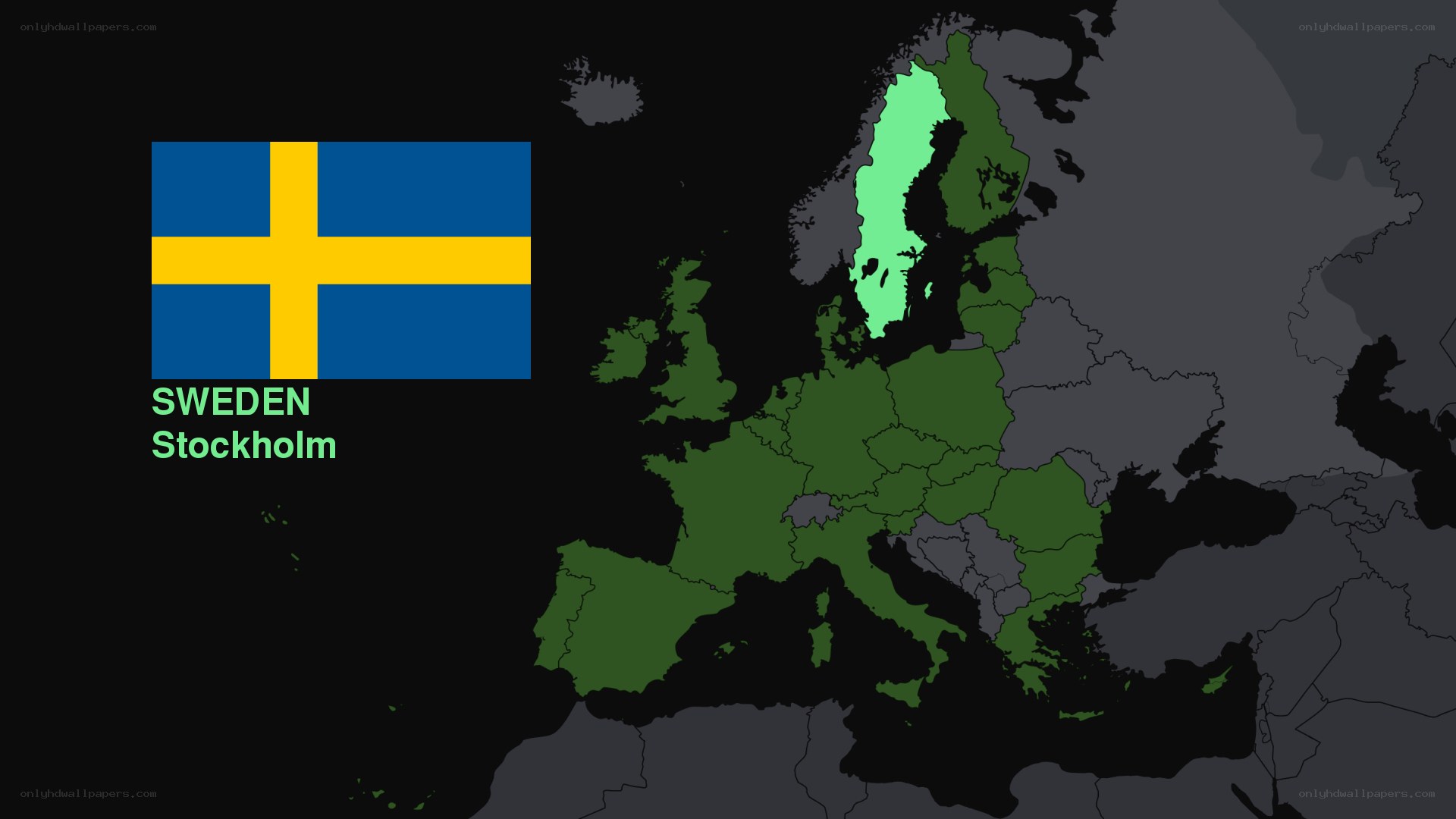 Sweden on European map