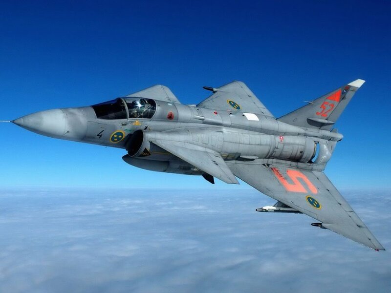Swedish Fighter Jet — Gray, Serene