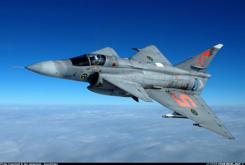 Swedish Fighter Jet — Gray