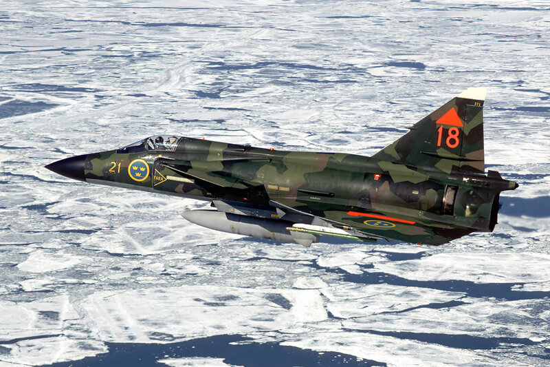 Swedish Fighter Jet — Green