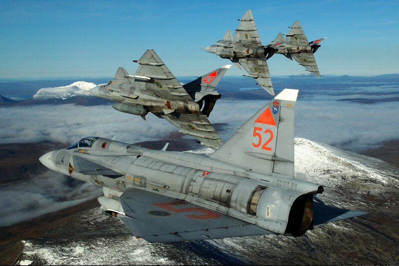 Swedish Fighter Jets — Gray