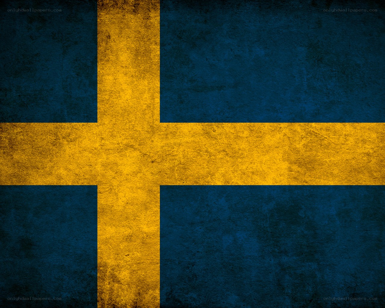 Swedish flag with distressed texture