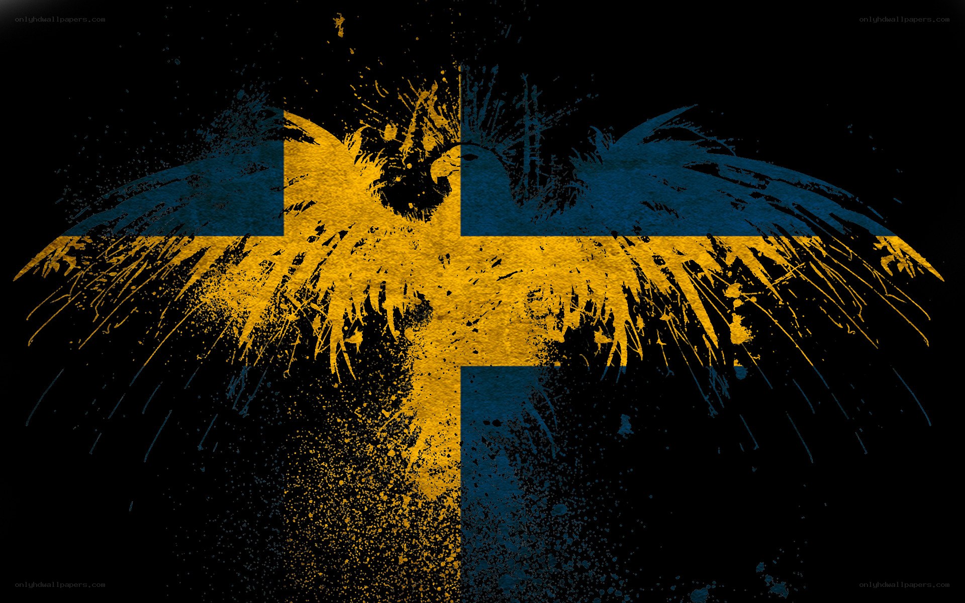 Swedish flag with grunge texture