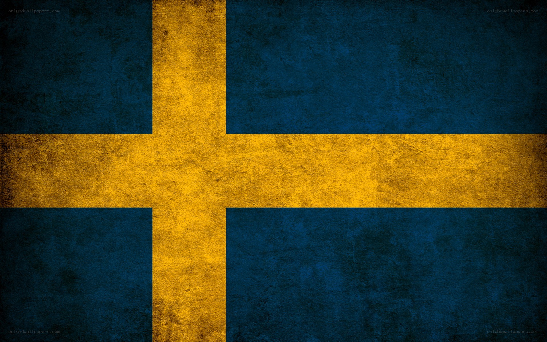 Swedish flag with grunge texture