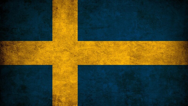 Swedish flag with grunge texture