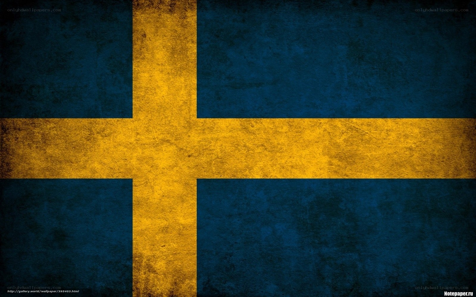 Swedish flag with grunge texture