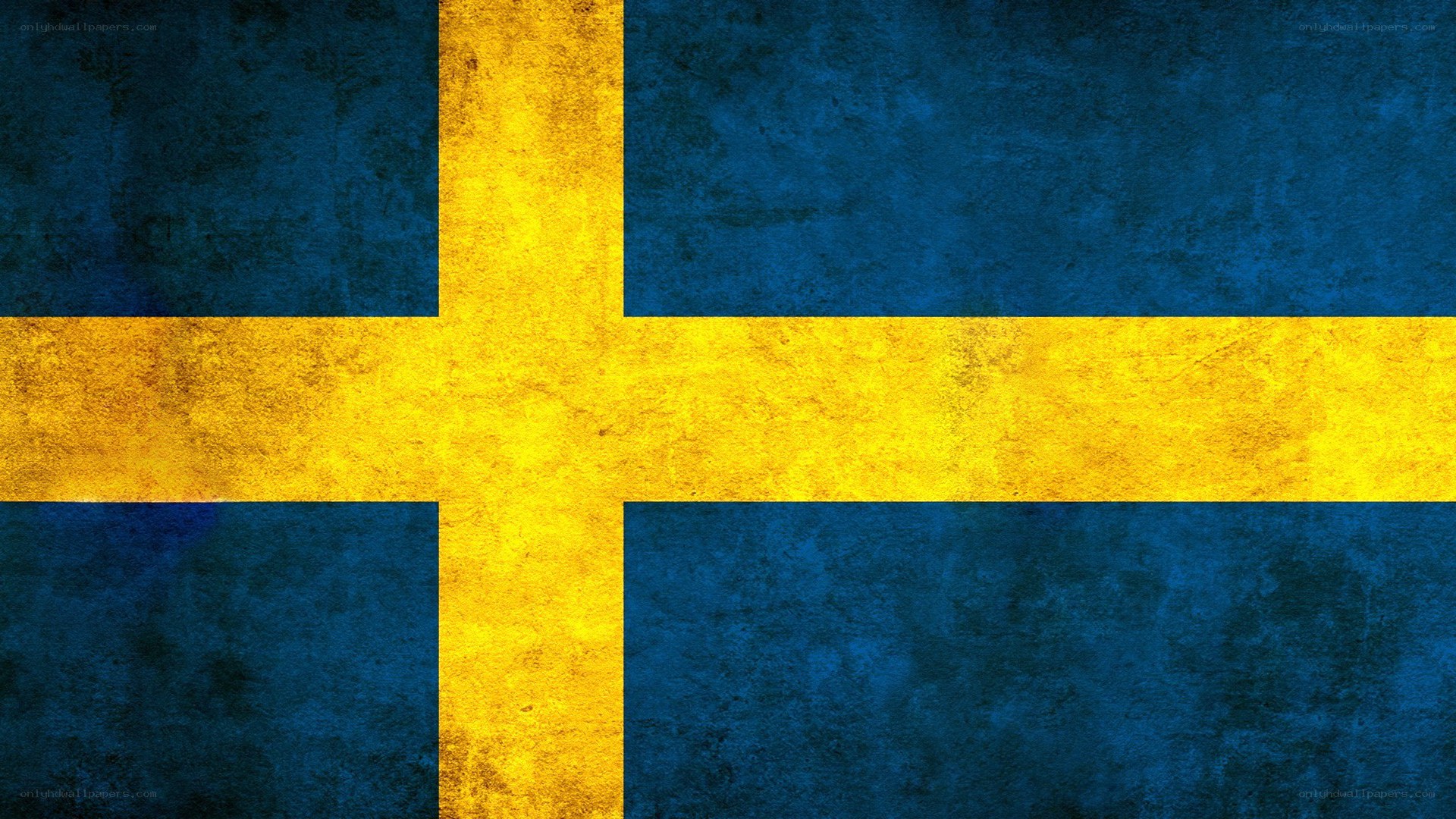 Swedish flag with grunge texture