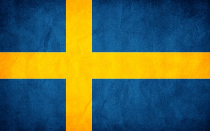 Swedish flag with textured design