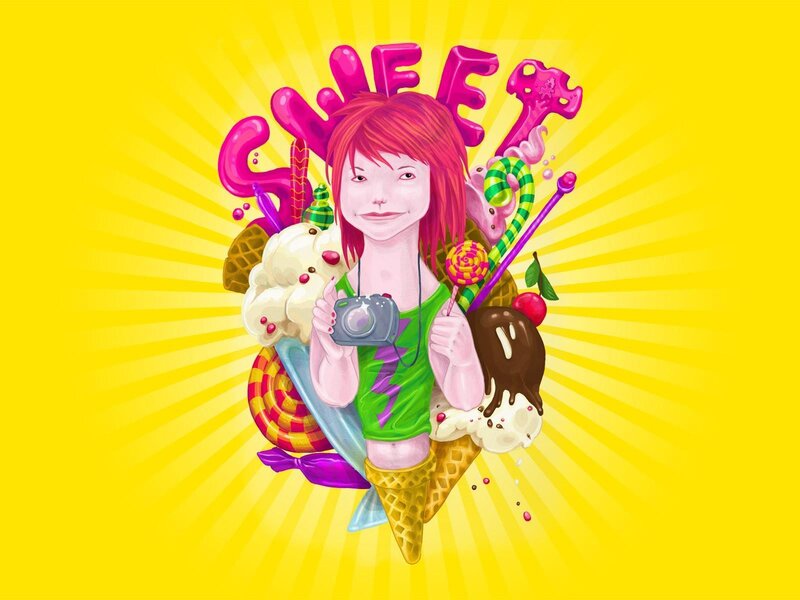 sweet candy illustration