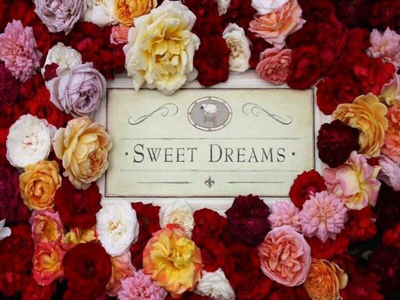 sweet dreams floral sign