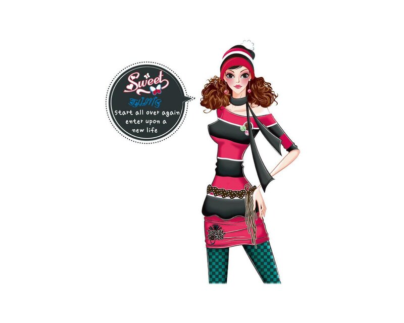 sweet faling character illustration