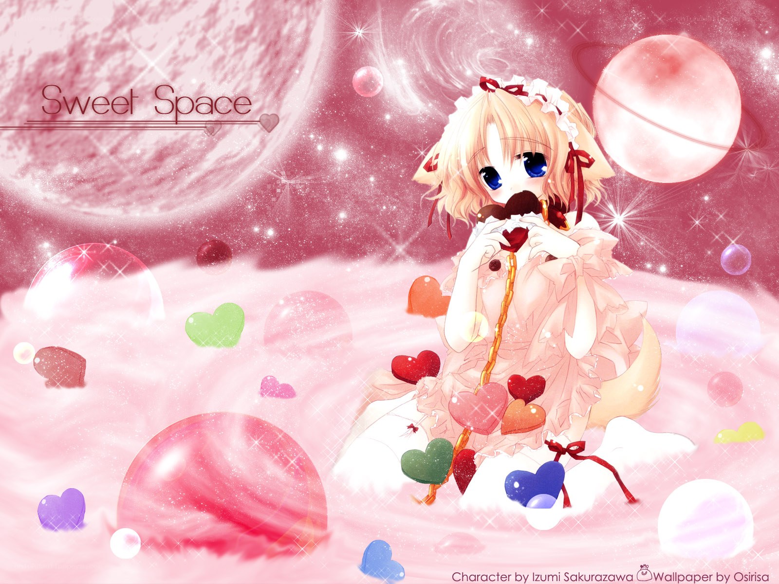 sweet space anime girl