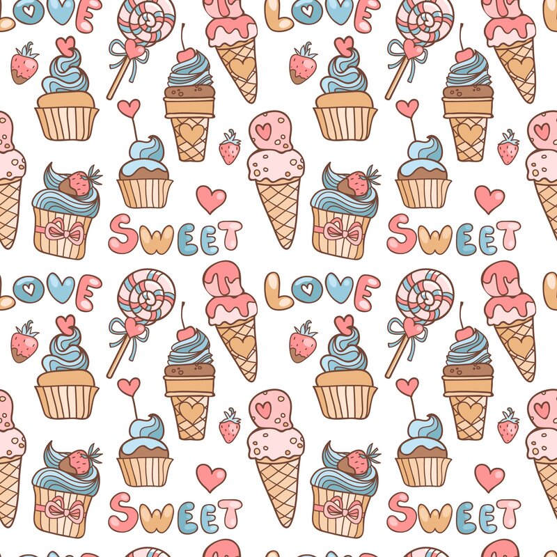 Sweet Treats Pattern — Pink