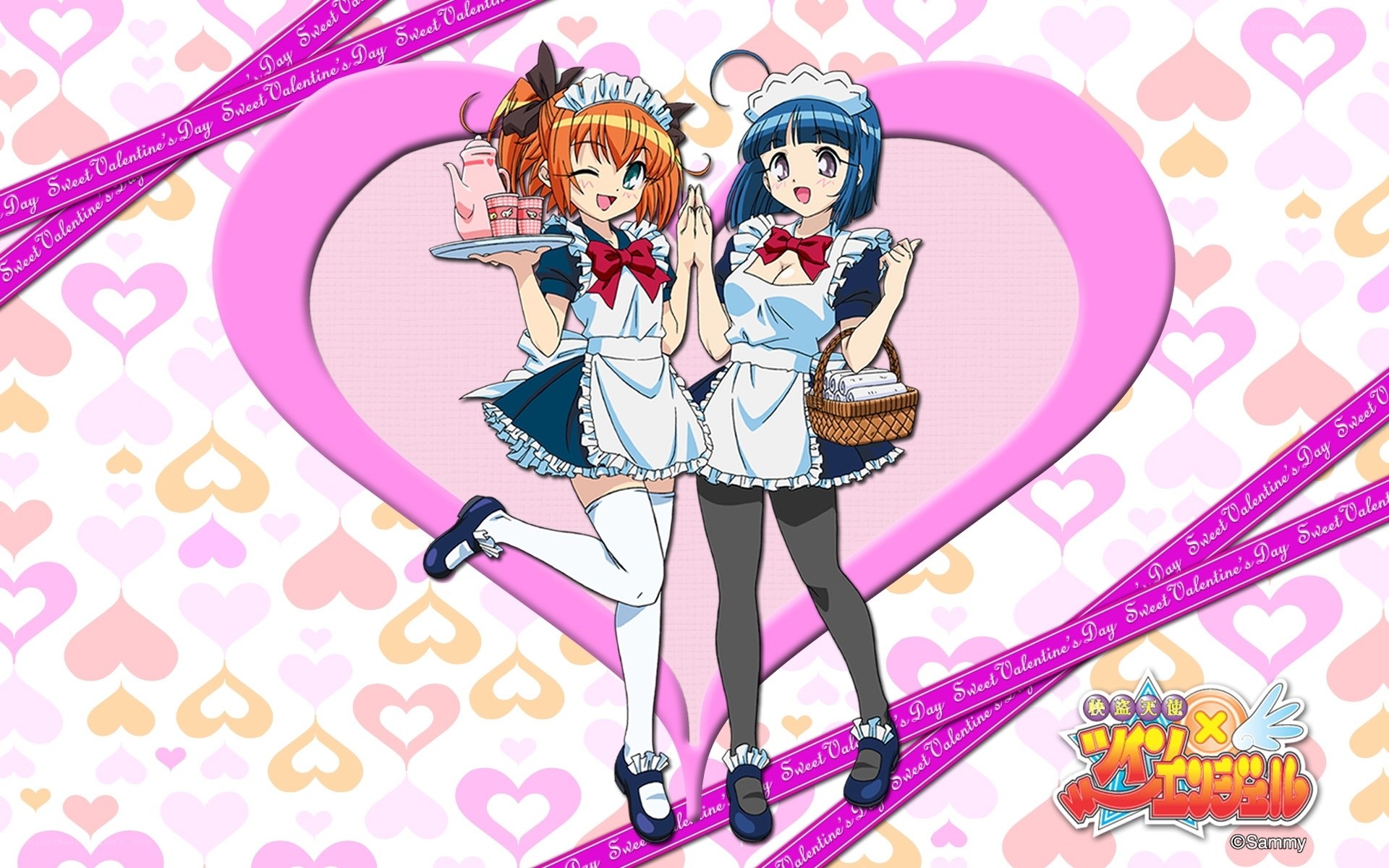 Sweet Valentine's Day maid characters