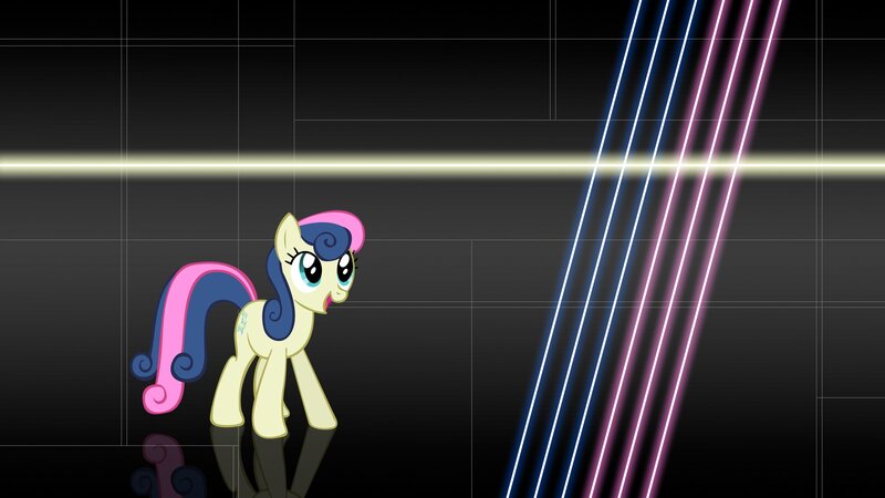 sweetie belle in a neon scene