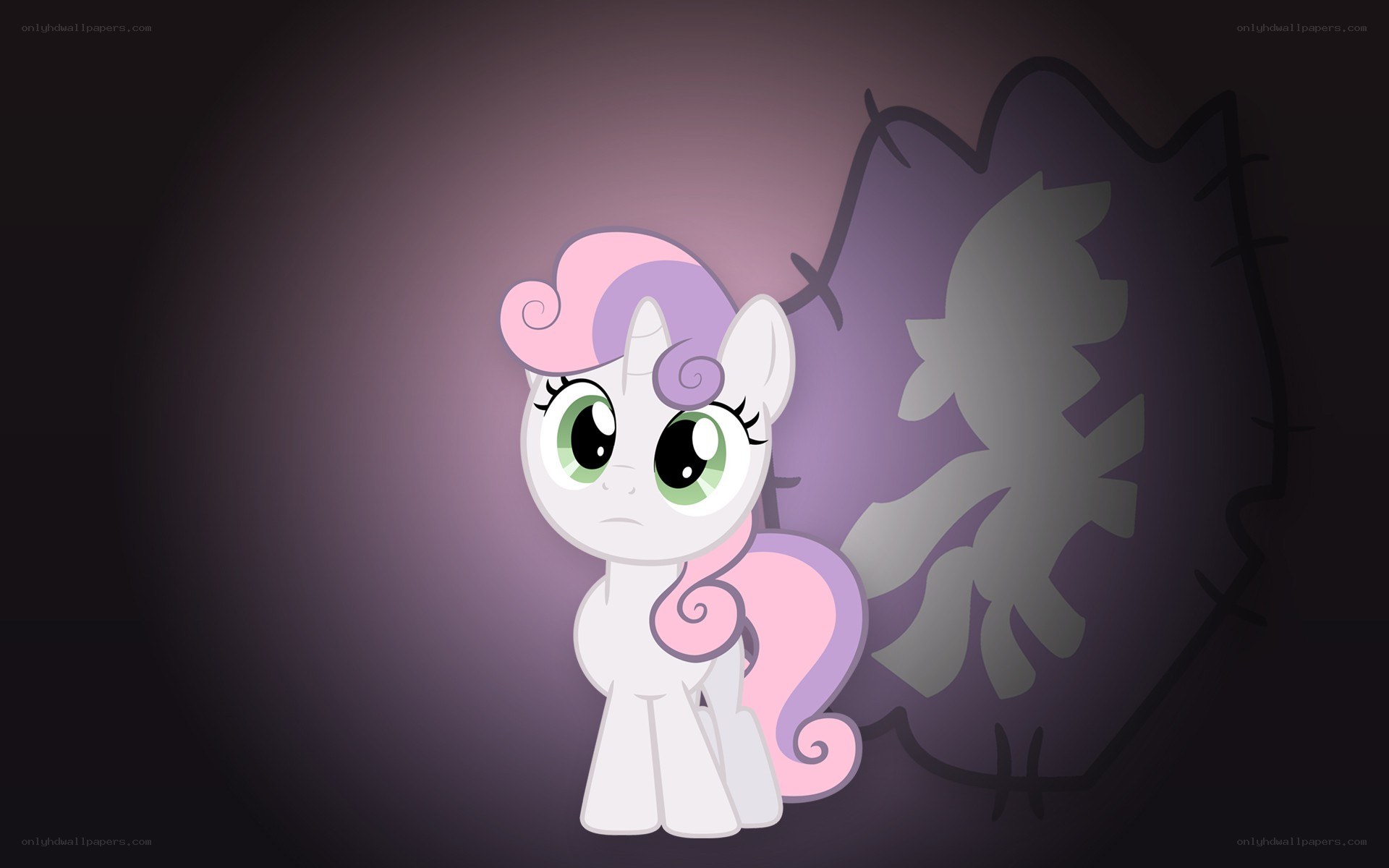 Sweetie Belle with shadow