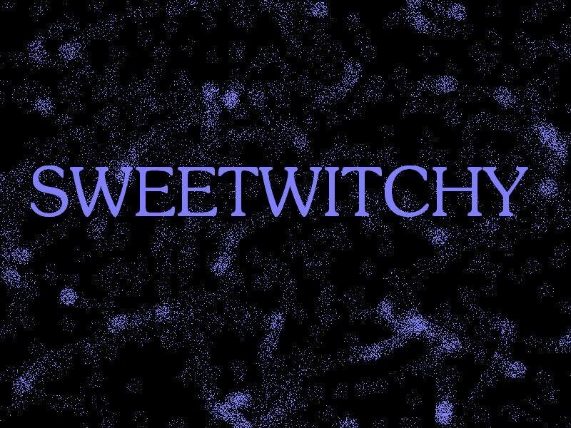 sweetwitchy text on dark background