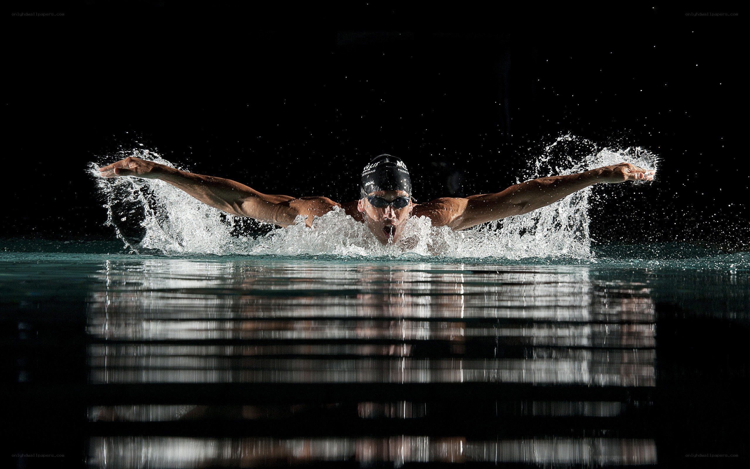 swimmer performing butterfly stroke