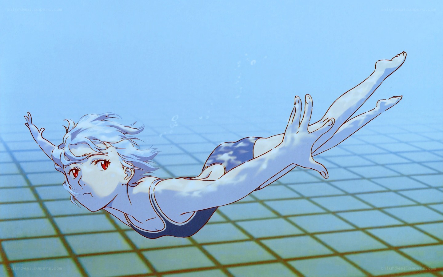 swimmer underwater in pool