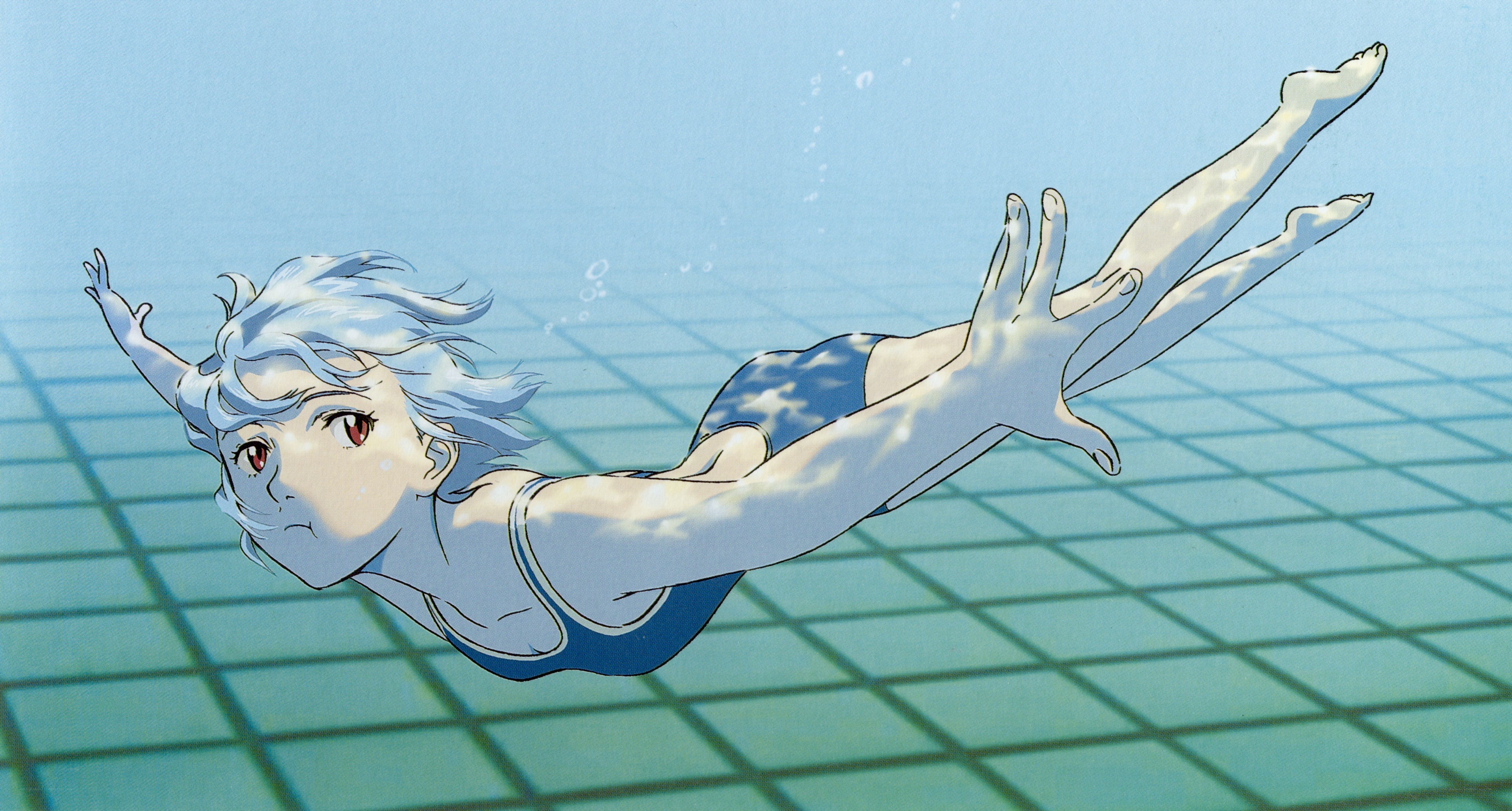 swimmer underwater in pool