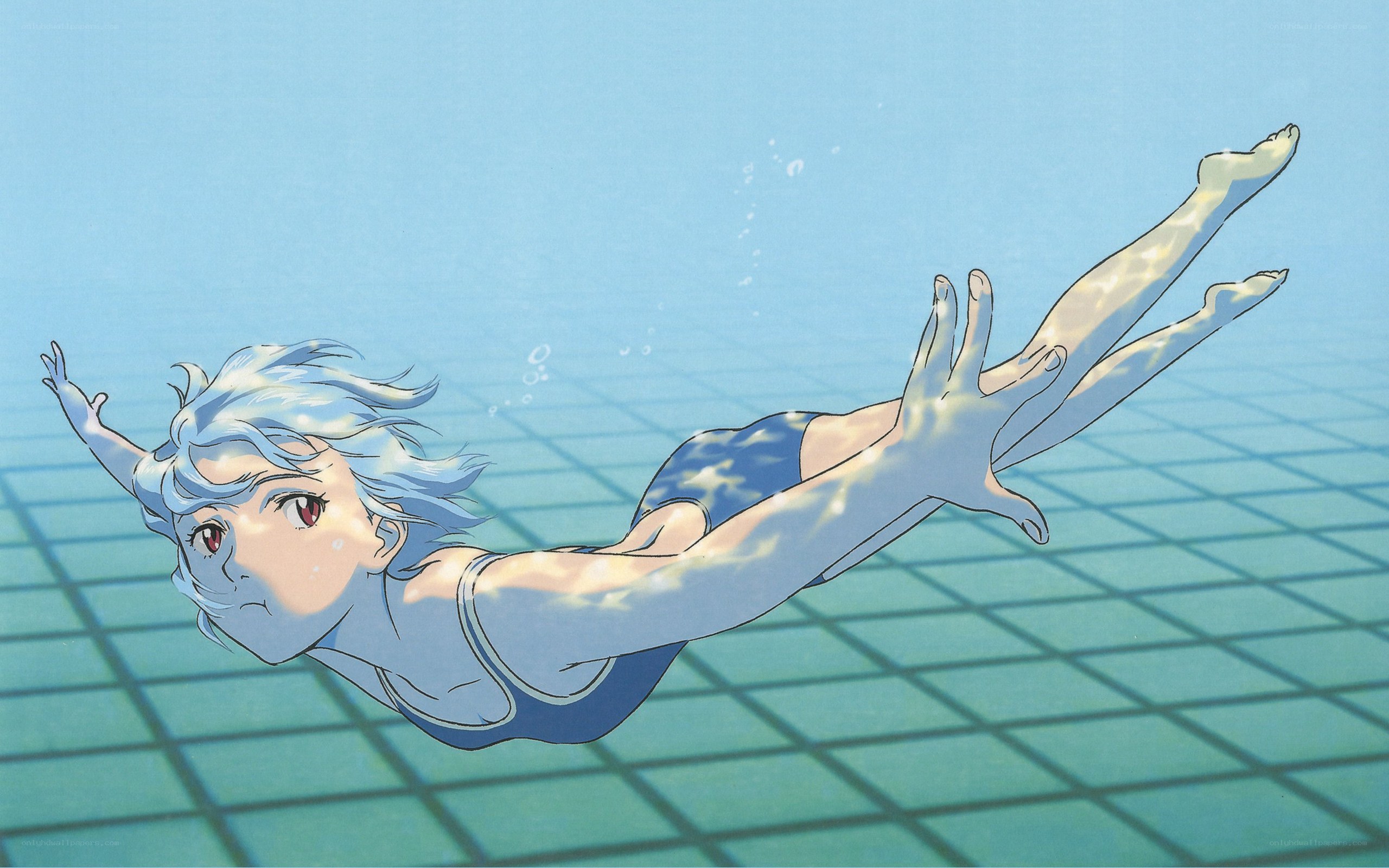 swimmer underwater in pool