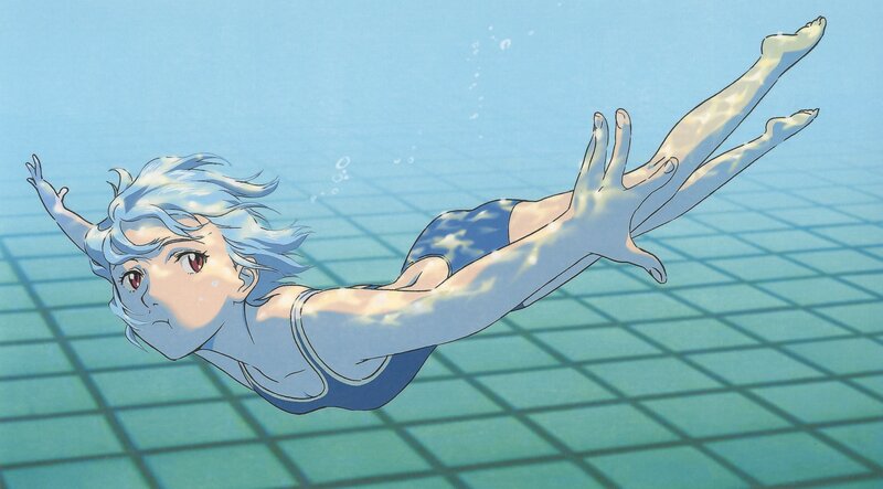 swimmer underwater in pool