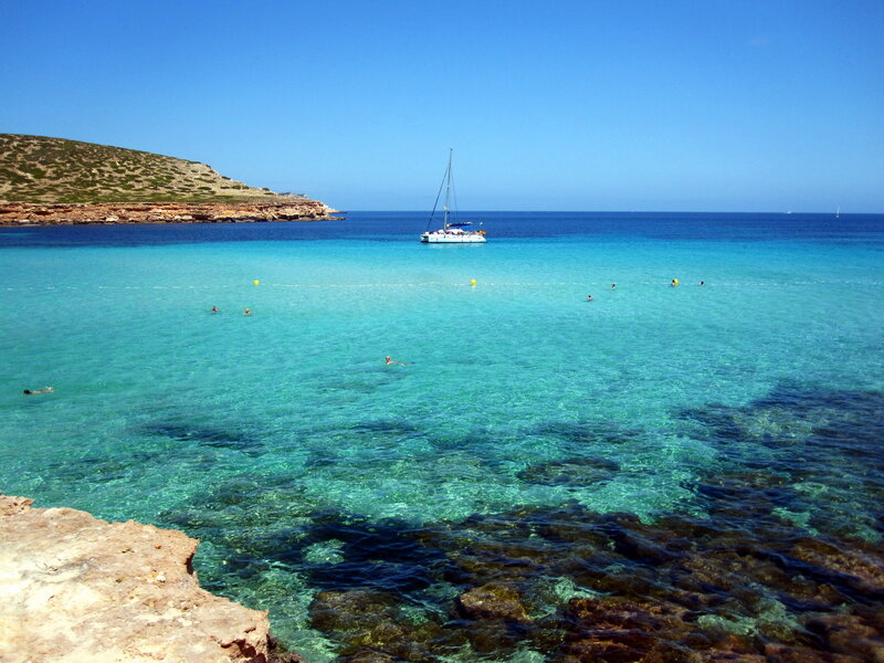 Swimmers in Turquoise Water