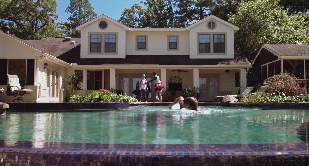 Swimming pool at a suburban home