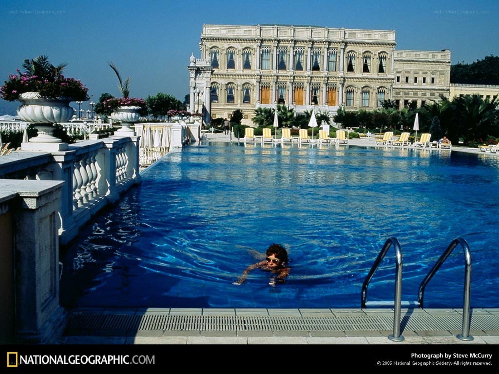 Swimming pool at grand hotel