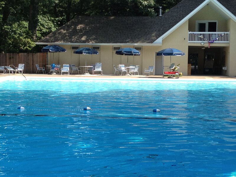 Swimming Pool with Umbrellas