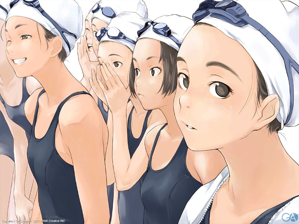 swimming team members in uniform