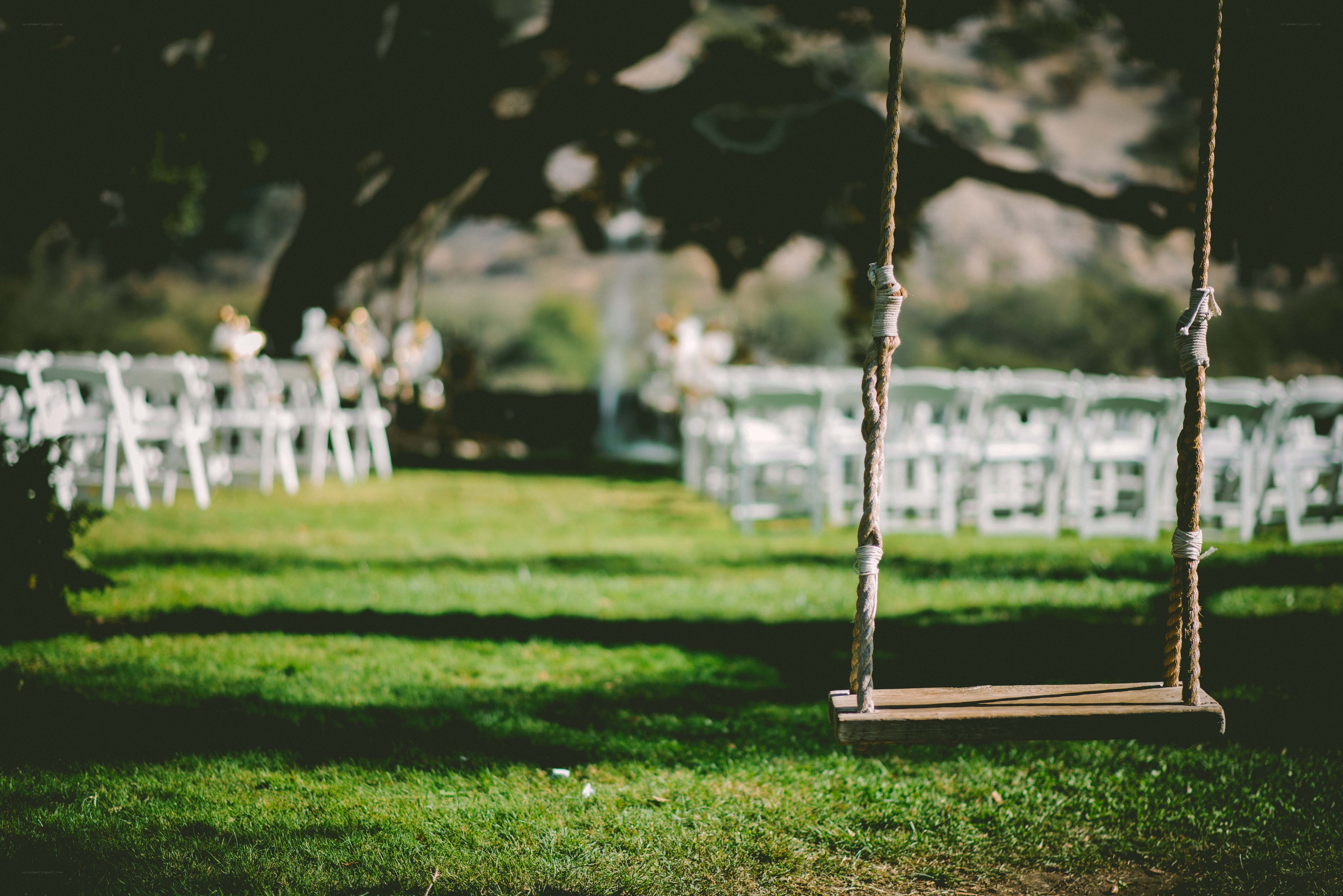 Swing at a wedding venue