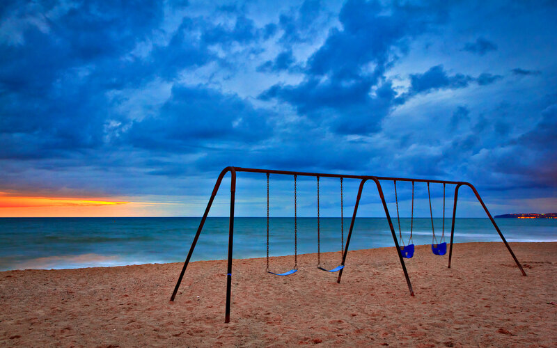 Swing Set on Beach