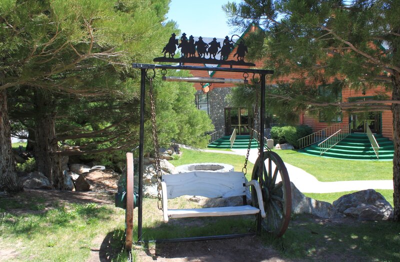 Swing with Wagon Wheels