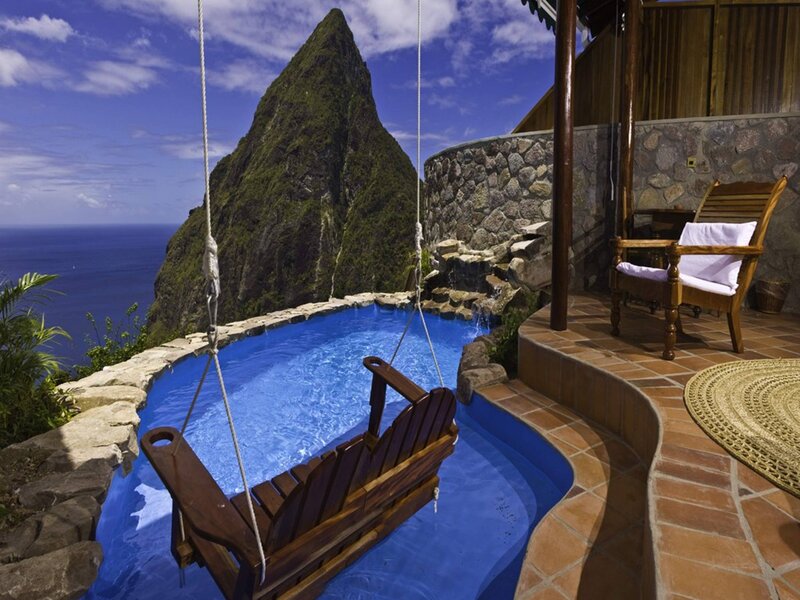 Swinging Chair in Pool