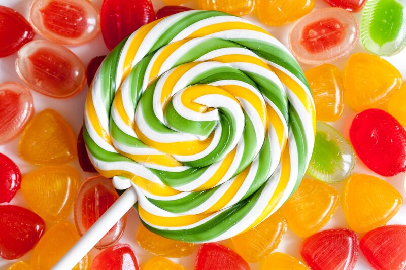 Swirl Lollipop with Candies