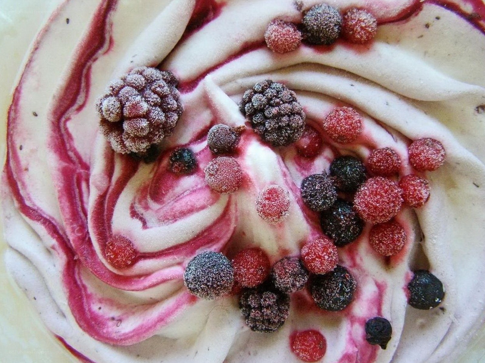 swirled berry ice cream