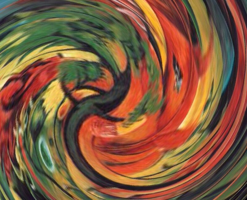 Swirling Abstract Colors — Red