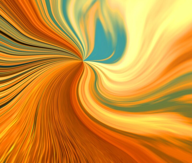 Swirling Abstract Lines — Orange